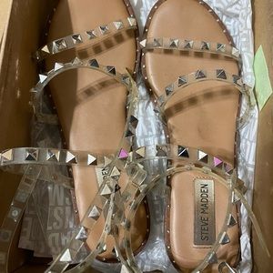 Steve Madden Travel Sandals- Clear